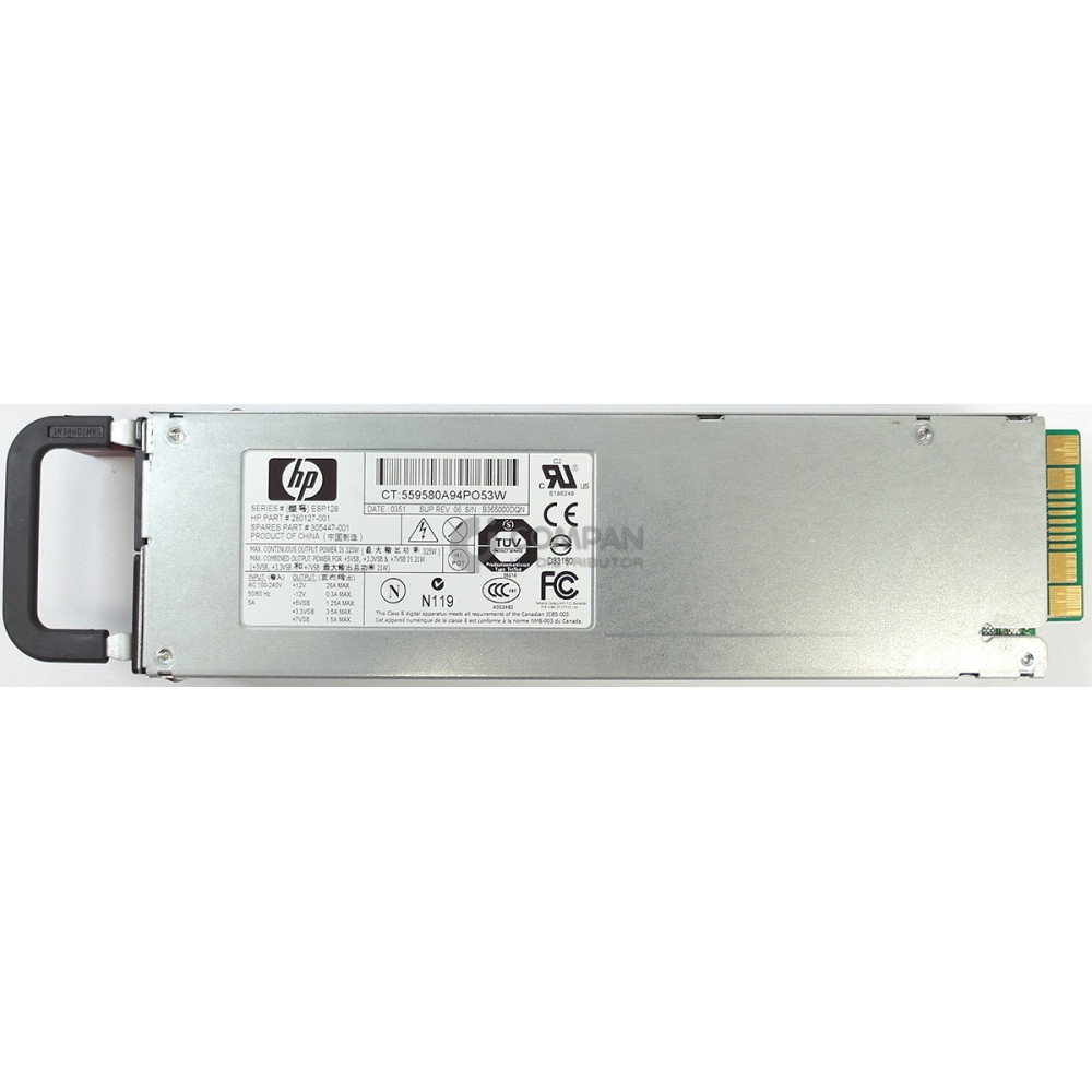 305447-001 HP 325W POWER SUPPLY FOR HP PROLIANT DL360 G3
